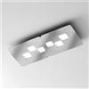 Gea luce BILBAO P/M - PLAFONIERA ACCIAIO 6 LUCI ATTACCO GX53 65CM