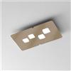Gea luce BILBAO P/P - PLAFONIERA TORTORA 4 LUCI ATTACCO GX53 50CM