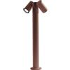 Gea luce GES1113- PALETTO IN ALLUMINIO 2 LUCI ATTACCO GU10 MARRONE IP65 H.70CM ORIENTABILE