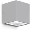 Gea luce GES171- APPLIQUE 2 LUCI ATTACCO GX53 ALLUMINIO E VETRO COLORE GRIGIO ALLUMINIO