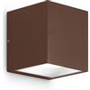 Gea luce GES172- APPLIQUE 2 LUCI ATTACCO GX53 ALLUMINIO E VETRO COLORE MARRONE