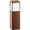 Gea luce GES2021- PALETTO H.30CM 1 LUCE ATTACCO E27 IP44 IN ALLUMINIO MARRONE