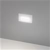 Gea luce GES2050- SEGNAPASSI IN ALLUMINIO E VETRO BIANCO IP66 LED 3000-4000-6000K 320-400-380LM 4,5W