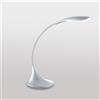 Gea luce GLS004- LAMPADA DA TAVOLO GRIGIO LUCIDO FLESSIBILE IN SILICONE DIMMERABILE 3000K 480LM 4,5W