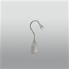 Gea luce GLS021- LAMPADA DA TAVOLO GRIGIO LUCIDO FLESSIBILE CON BRACCIO IN SILICONE DIMMERABILE 3000K 350LM 5W