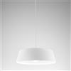 Gea luce BLANCA S/P - LAMPADARIO A SOSPENSIONE BIANCO 1 LUCE ATTACCO E27 IN ALLUMINIO D.50CM