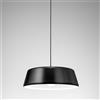 Gea luce BLANCA S/P - LAMPADARIO A SOSPENSIONE NERO 1 LUCE ATTACCO E27 IN ALLUMINIO D.50CM