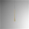 Gea luce DAFNE S/P - SOSPENSIONE ORO IN ALLUMINIO A LED 213LM 3000K 7W 1 LUCE H.40-145MAX