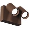 Gea luce GES2075- APPLIQUE FARETTO ORIENTABILE 2 LUCI A LED 3000-4000-6500K 1100-1250-1200LM 2X9W COLORE MARRONE