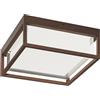 Gea luce GES2092- APPLIQUE LED 3000-4000-5000K 960-1050-1010LM 20W MARRONE IP65 ALLUMINIO E METACRILATO