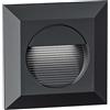 Gea luce GES2121C- SEGNAPASSI ANTRACITE A LED IN ALLUMINIO E VETRO 3000K 106LM 3W AD INCASSO