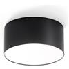 Gea luce GPL243C- PLAFONIERA NERA A LED IN ALLUMINIO 3000K 1280LM 16W D.14CM