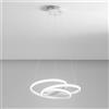 Gea luce DIVA S/S - LAMPADARIO A SOSPENSIONE COLORE BIANCO A LED 3000K 4800LM 80W DIMMERABILE D.85CM