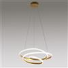 Gea luce DIVA S/S - LAMPADARIO A SOSPENSIONE COLORE ORO A LED 3000K 4800LM 80W DIMMERABILE D.85CM