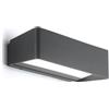 Gea luce GES761- APPLIQUE GRIGIO ANTRACITE A LED 4000K 1300LM 13W IP65 24,8CM