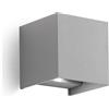 Gea luce GES862N- APPLIQUE GRIGIO ANTRACITE A LED 2 LUCI BIEMISSIONE 4000K 540LM 2X5W IP54