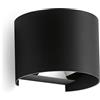 Gea luce GES873C- APPLIQUE IN ALLUMINIO E VETRO COLORE NERO LED 3000K 355LM 2X5W BIEMISSIONE
