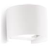 Gea luce GES875N- APPLIQUE IN ALLUMINIO E VETRO COLORE BIANCO LED 4000K 1300LM 2X10W BIEMISSIONE 14CM
