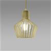 Gea luce GSOS03- SOSPENSIONE FILLY SENZA ROSONE D ATTACCO CON CAVO IN TESSUTO FINITURA OTTONE 1 LUCE ATTACCO E27