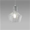 Gea luce GSOS05- SOSPENSIONE FILLY SENZA ROSONE D ATTACCO CON CAVO IN TESSUTO FINITURA NICKEL 1 LUCE ATTACCO E27