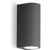 Gea luce GES904- APPLIQUE GRIGIO ANTRACITE 2 LUCI ATTACCO GU10 IP44 6,8X16CM