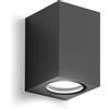 Gea luce GES911- APPLIQUE GRIGIO ANTRACITE 1 LUCE ATTACCO GU10 IP44 6,8X10CM QUADRATO