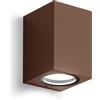 Gea luce GES912- APPLIQUE RUGGINE 1 LUCE ATTACCO GU10 IP44 6,8X10CM QUADRATO