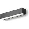 Gea luce GES963- APPLIQUE LED 4000K 856LM 20W ALLUMINIO IP65 GRIGIO ANTRACITE 36CM