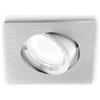Gea luce GFA050- FARETTO QUADRATO IN ALLUMINIO ORIETABILE COLORE ALLUMINIO SPAZZOLATO 8,4CM ATTACCO GU10 DA INCASSO