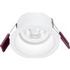Gea luce GFA1000C- FARETTO DA INCASSO IN ALLUMINIO DIFFUSORE TRASPARENTE A LED 3000K 595LM 8W BIANCO D.9CM