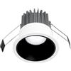 Gea luce GFA1010C- FARETTO DA INCASSO IN ALLUMINIO DIFFUSORE OPALE A LED 3000K 820LM 10W BIANCO/NERO D.8,5M
