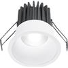 Gea luce GFA1020C- FARETTO DA INCASSO IN ALLUMINIO DIFFUSORE OPALE A LED 3000K 820LM 10W BIANCO D.8,5M