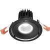 Gea luce GFA1031C- FARETTO DA INCASSO IN ALLUMINIO DIFFUSORE TRASPARENTE A LED 3000K 465LM 8W NERO D.10CM