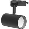Gea luce GFA1061- PROIETTORE IN ALLUMINIO NERO PER BINARIO TRIFASE 1 LUCE ATTACCO GU10 IP20