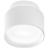 Gea luce GFA1070- FARETTO IN ALLUMINIO D.9CM BIANCO SATINATO 2 LUCI LED 3000K 600LM 2+6W