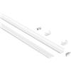 Gea luce GSTP123- PROFILO IN ALLUMINIO SEZIONABILE INCASSO SU CARTONGESSO PIU DIFFUSORE COLORE BIANCO SENZA LED DA ACQUISTARE SEPARATAMENTE MT2