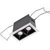 Gea luce GFA1123C- FARETTO 2 LUCI A LED ANTIABBAGLIO 3000K 320LM 4W BIANCO DA INCASSO