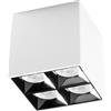 Gea luce GFA1140N- FARETTO BIANCO 4 LUCI LED 4000K 1250LM 15W 8,2X8CM