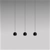 Gea luce GUYA S/3 - SOSPENSIONE 3 LUCI A LED LINEARE 3000K 1525LM 24W NERO