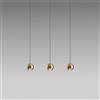 Gea luce GUYA S/3 - SOSPENSIONE 3 LUCI A LED LINEARE 3000K 1525LM 24W ORO