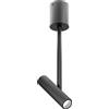 Gea luce GFA1451H- FARETTO SPOT ORIENTABILE 1 LUCE ATTACCO LED 2700K 490LM 7W COLORE NERO SATINATO D.3,5CM H.39,5CM