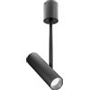 Gea luce GFA1453C- FARETTO SPOT ORIENTABILE 1 LUCE ATTACCO LED 3000K 992LM 12W COLORE NERO SATINATO D.5,5CM H.42CM