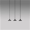Gea luce HELENA S/3 - SOSPENSIONE COLORE NERO LINEARE A 3 LUCI LED 3000K 920LM 16,5W
