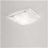 Gea luce MICHELA P/M METALLO E VETRO BIANCO FINITURA CROMO 2 LUCI ATTACCO E27 45CM