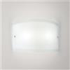 Gea luce LECCE A/G APPLIQUE IN VETRO BIANCO 2 LUCE ATTACCO E14 PARTICOLARI METALLO CROMO 35CM