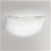 Gea luce LECCE P/M PLAFONIERA IN VETRO BIANCO PARTICOLARI METALLO CROMO 2 LUCI ATTACCO E27 45CM