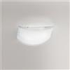 Gea luce LECCE P/P PLAFONIERA IN VETRO BIANCO PARTICOLARI METALLO CROMO 2 LUCI ATTACCO E27 32,5CM