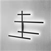 Gea luce RAKE AXL - APPLIQUE DA PARETE A LED 3000K 8424LM 10,2 NERO DIMMERABILE 120CM