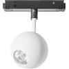 Gea luce NARDO SP - FARETTO PROIETTORE REGOLABILE BIANCO TONDO INCASTRO MAGNETICO PER BINARIO 48V 3000K 410LM 8,5W