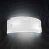 Gea luce NEREIDE A- APPLIQUE A PARETE IN METALLO CROMO E VETRO CON DECORI BIANCO 2 LUCI ATTCCO E14 35CM